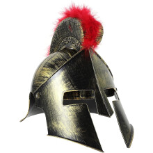 Römischer Soldatenhelm mit kleinem roten Kamm, Herren-Cosplay-Kopfbedeckung für Festivals und Partys