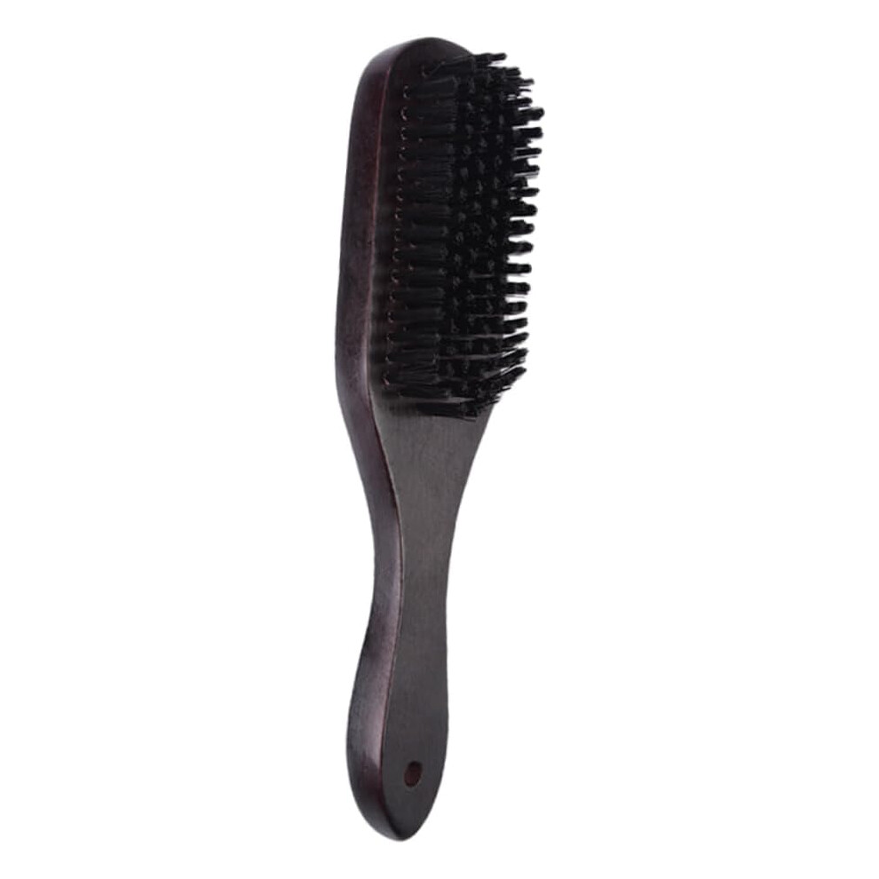 Hkhbjs Brown Vintage Beard Cleaning Brush Wooden Large Facial Mustache Styling Tool For Men Grooming