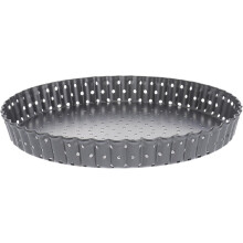 Antihaftbeschichtete Pizzaform, Tarteform, 20 cm Durchmesser, runde Kuchenform aus Kohlenstoffstahl