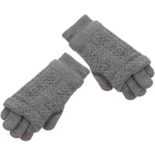 Warme, gestrickte und isolierte Touchscreen-Handschuhe für Damen für kaltes Wetter