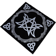 Schwarze Flanell-Tischdecke für Tarotkarten, geeignet für Altar und Partyspiele, umweltfreundlich und tragbar