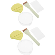 Pinceau plat pour fond de teint, houppette à poudre coréenne, spatule applicatrice pour le visage (application à faire soi-même)