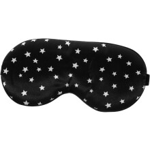 Máscara de sono de viagem leve para adolescentes e adultos, máscara de olho de seda imitada preta para dormir