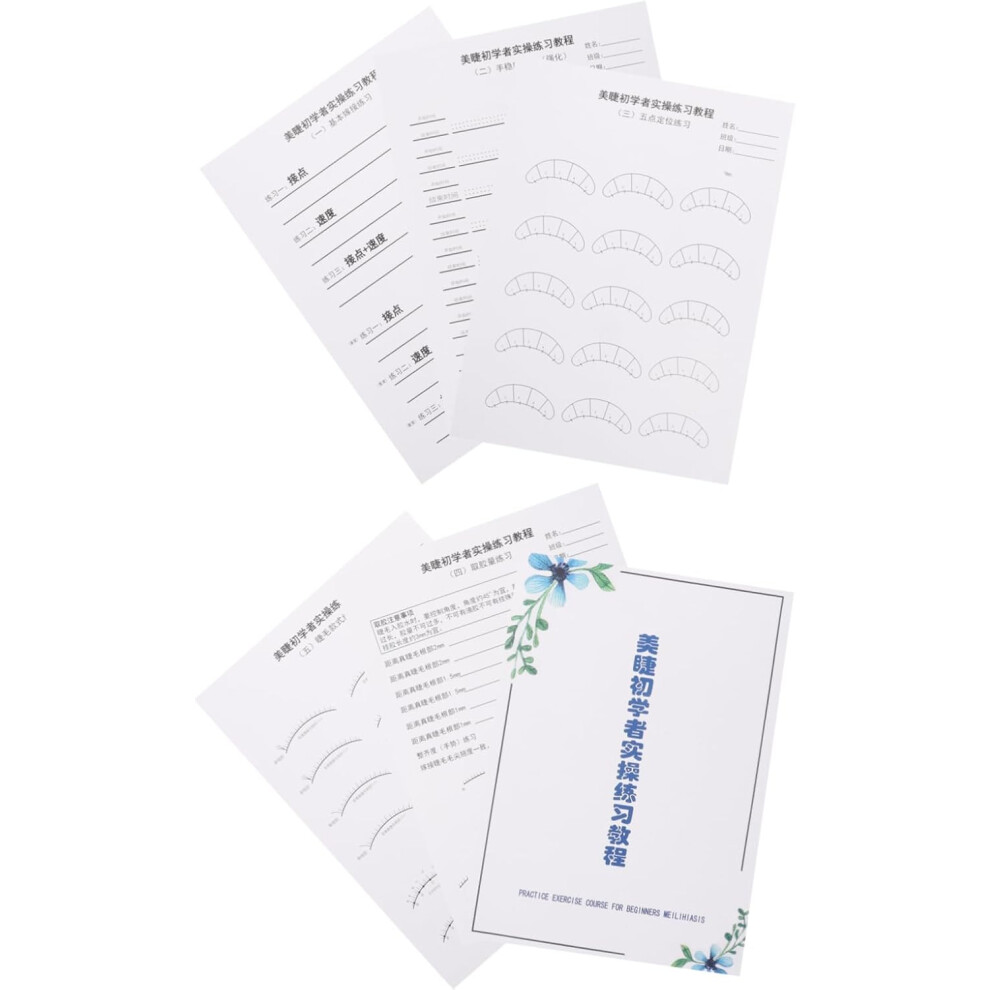 Hkhbjs Beginner Eyelash Extension Kit Practice Workbook Lash Mapping Chart Training