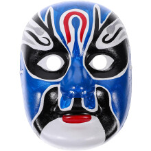 Dekorative Partymaske aus Kunststoff, einzigartig gestaltet, aus blauem Gipspapier, zum Aufhängen