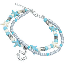 Justerbar fotlänk i legering för kvinnor, fotlänk i strandarmband för kvinnor, unika iögonfallande berlocker och delikat design
