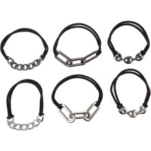 6 pezzi Elastici per capelli Fermagli per capelli Catena Corde Fasce per ragazze Donne Elastici alla moda Accessori per la scuola per capelli spessi
