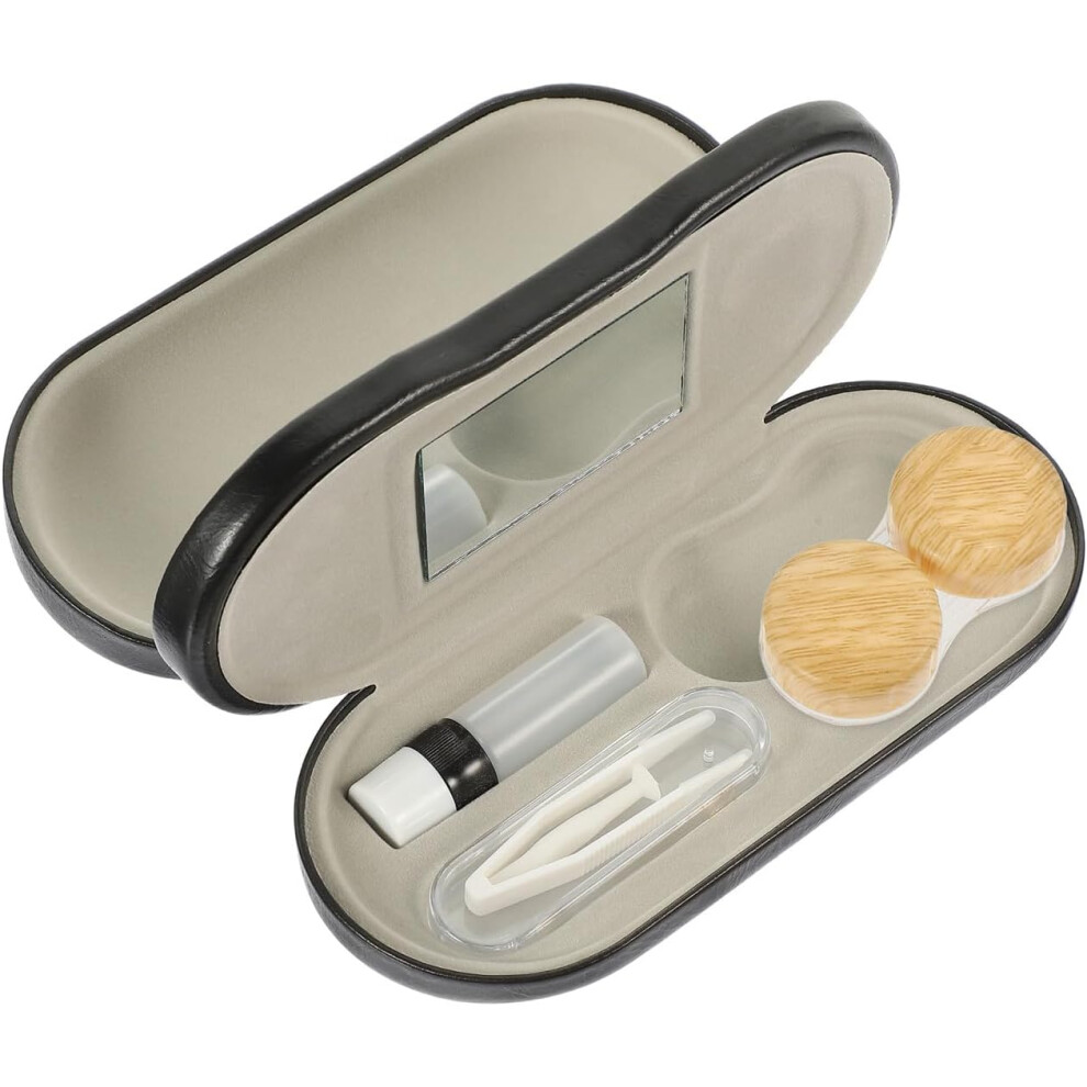 Hkhbjs Dual-Purpose Glasses Case Portable Lens Organizer Compact Double Travel Glasses Box