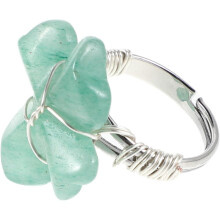Vierblättriger Kleeblattring für Damen, Kristallkleeblattring, ideales Valentinstagsgeschenk, zum Fingertragen