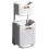 Rolling Laundry Hamper Folding Laundry Basket Double Layer Plastic com freio grande capacidade 1