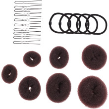 Anéis de pão de cabelo de donut Ferramenta de cabelo prática para meninas e noivas inclui