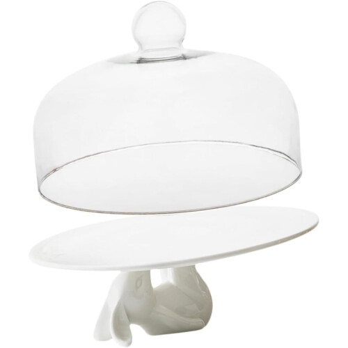 Cake Stand Cupcake Holder Bread Tray White Glass Ceramic