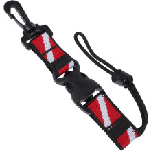 Tauch-Lanyard-Schnalle, Nylon-Schnellverschlussband, Doppelclip, Sicherheitsbefestigung für Sporttauchen, Freitauchen und Schnorcheln