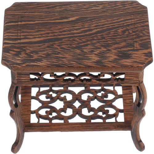 Pedestal de madeira elegante de estilo oriental de madeira