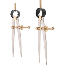 2 bucăți calibre de marcare pentru meșteșuguri din piele DIY, picioare plate din cupru, busole pentru meșteșuguri din piele de 6 inch și 8 inch