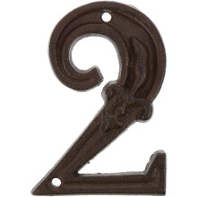 Vintage Cast Iron Door Address Numbers Includes Mounting Screws Easy to Read and Remove
