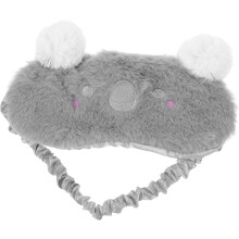 Mascherina per dormire a forma di koala, con simpatico design a forma di animale, traspirante e soffice.