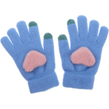 Winter-Touchscreen-Handschuhe für Damen, dicke, gestrickte Plüsch-Fingerhandschuhe für den Outdoor-Einsatz im Herbst und Winter