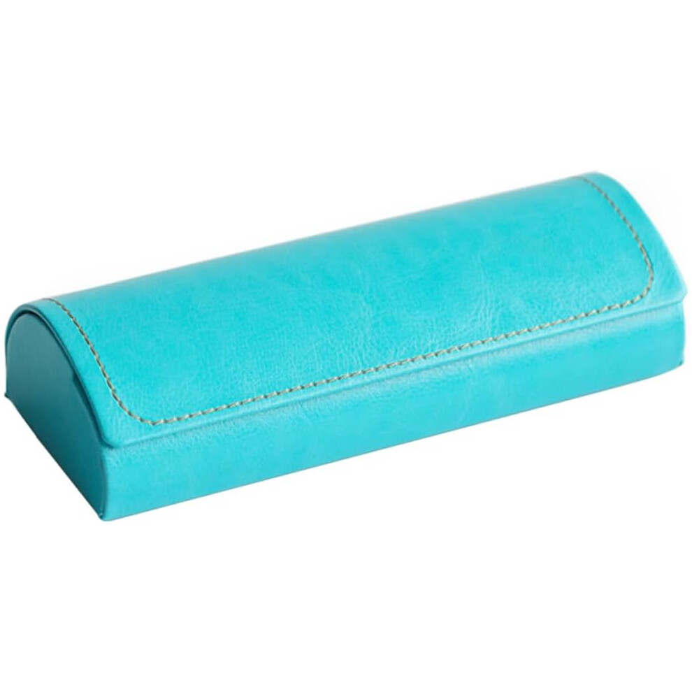 Hkhbjs Blue Pu Leather Sunglasses Box Portable Eyeglass Protector Plush Interior Simple Fashion Eyeglasses