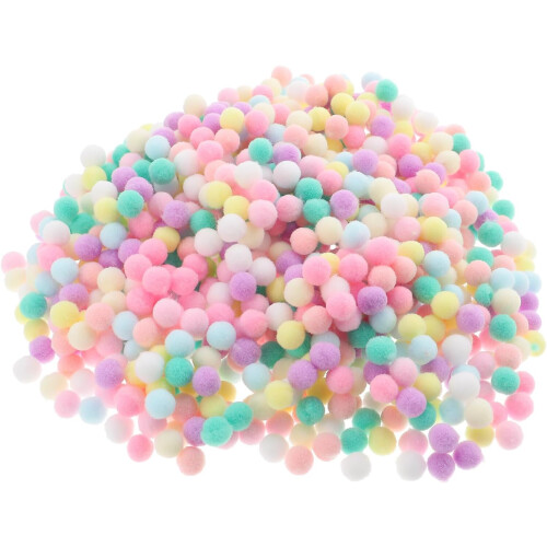 Pom Poms pequenas mofadas 0,4 polegadas bolas de pele macia para roupas chapéus sapato DIY acessórios de artesanato
