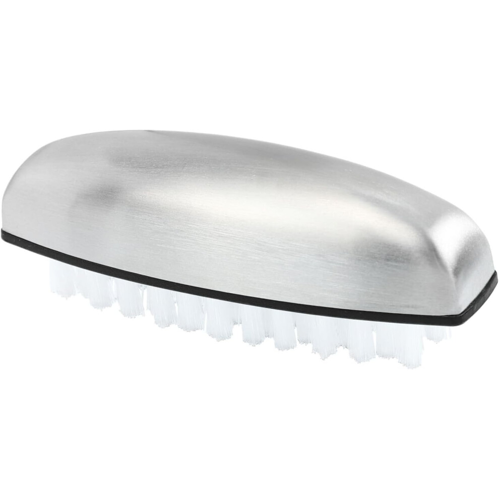 Hkhbjs Professional Stainless Steel Nail Cleaning Brush With Nylon Bristles Manicure Nail Brush