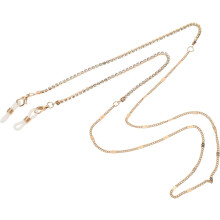 Catena dorata per occhiali da donna, cinturino antiscivolo per occhiali da sole, accessorio moda.