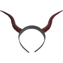 Devil Horns Bandeira leve plástico chifre cabelo anel para mulheres confortável gótico acessório cosplay