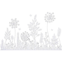 Fustella fai da te in acciaio al carbonio con disegno di erba e fiori per scrapbooking, stencil per goffratura e lavori creativi.