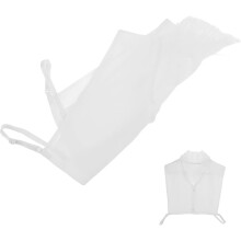 Chiffon-Kragen mit V-förmigem Kragen, Accessoire für Damen- und Mädchenoutfits, Pullover-Basisschicht, Weiß