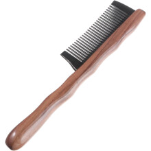 Sandelholz-Haarkamm, zweireihig, breite Zinken, für Damen und Herren, Haarpflege, Entspannung, zufällige Farbe