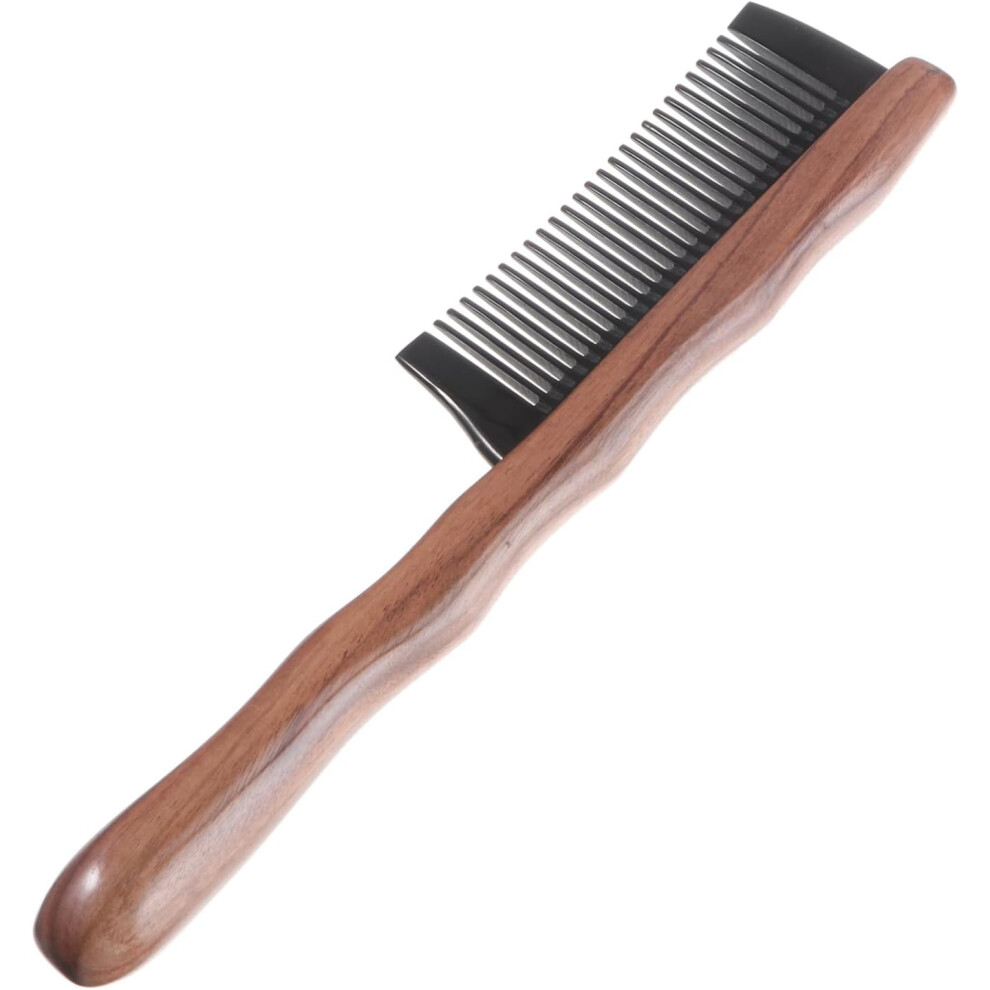 Hkhbjs Unisex Sandalwood Hair Comb Double Row Wide Tooth For Women Men Hair Care Relaxation Random Color