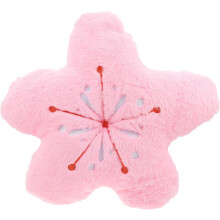 Coussin décoratif à motif de fleurs de cerisier, garnissage en coton PP, forme de fleur éclatante
