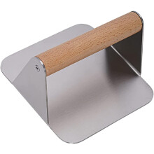 Quadratische Fleischpresse aus Edelstahl, Burgerpresse, manuelle Steakpresse