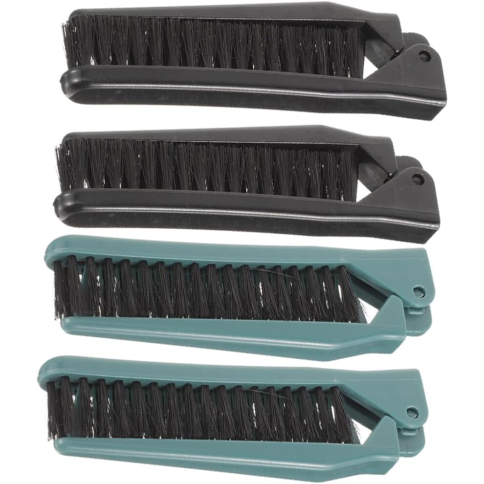 Hkhbjs Unisex 4Pcs Folding Hair Brush Set Compact Small Double Row Combs Portable Pocket Hairbrush