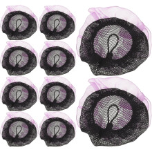 20pcs Ballet Headdress Purple Hair Bun Net Mesh Invisible Hair Snood