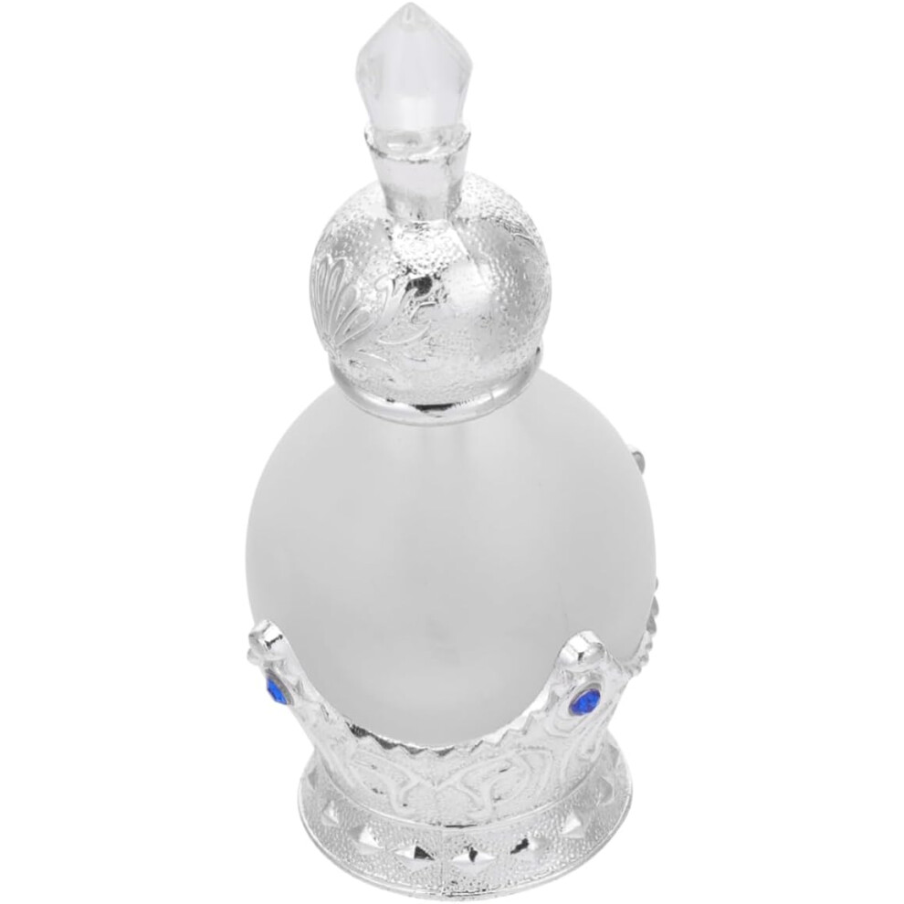 Hkhbjs Silver Essential Oil Empty Bottle Vintage Perfume Bottle Glass For Perfume Oil Container
