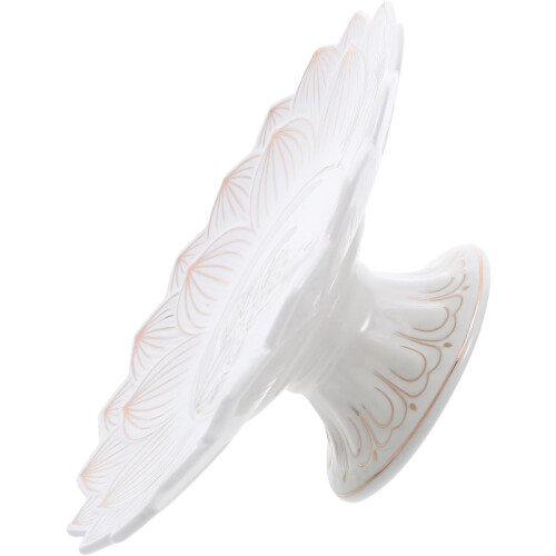 Buda cerâmico branco oferecendo placa 7 polegadas design elegante fácil limpeza bandeja de armazenamento da cozinha