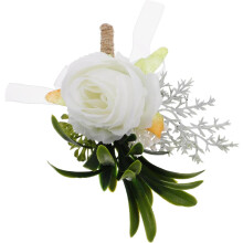 Simulert blomsterboutonniere til bryllup elegant kunstig nål