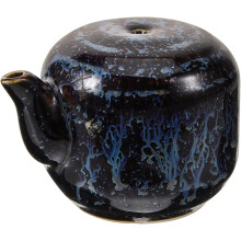 Keramischer Tintenfass, Kalligrafie-Wasserbehälter, blaue Glasur, Jingdezhen-Tintenbrunnen