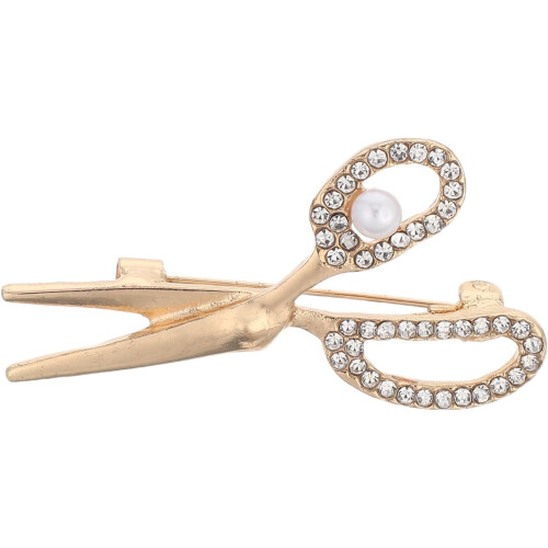 Strassbrosche für Damen, scherenförmiges Design