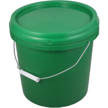 Seau en plastique alimentaire avec poignée, 10 litres, hermétique et refermable.