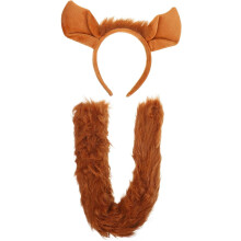 Fox Ear Headband Adult Women Costume Cosplay Furry Ears and Tail