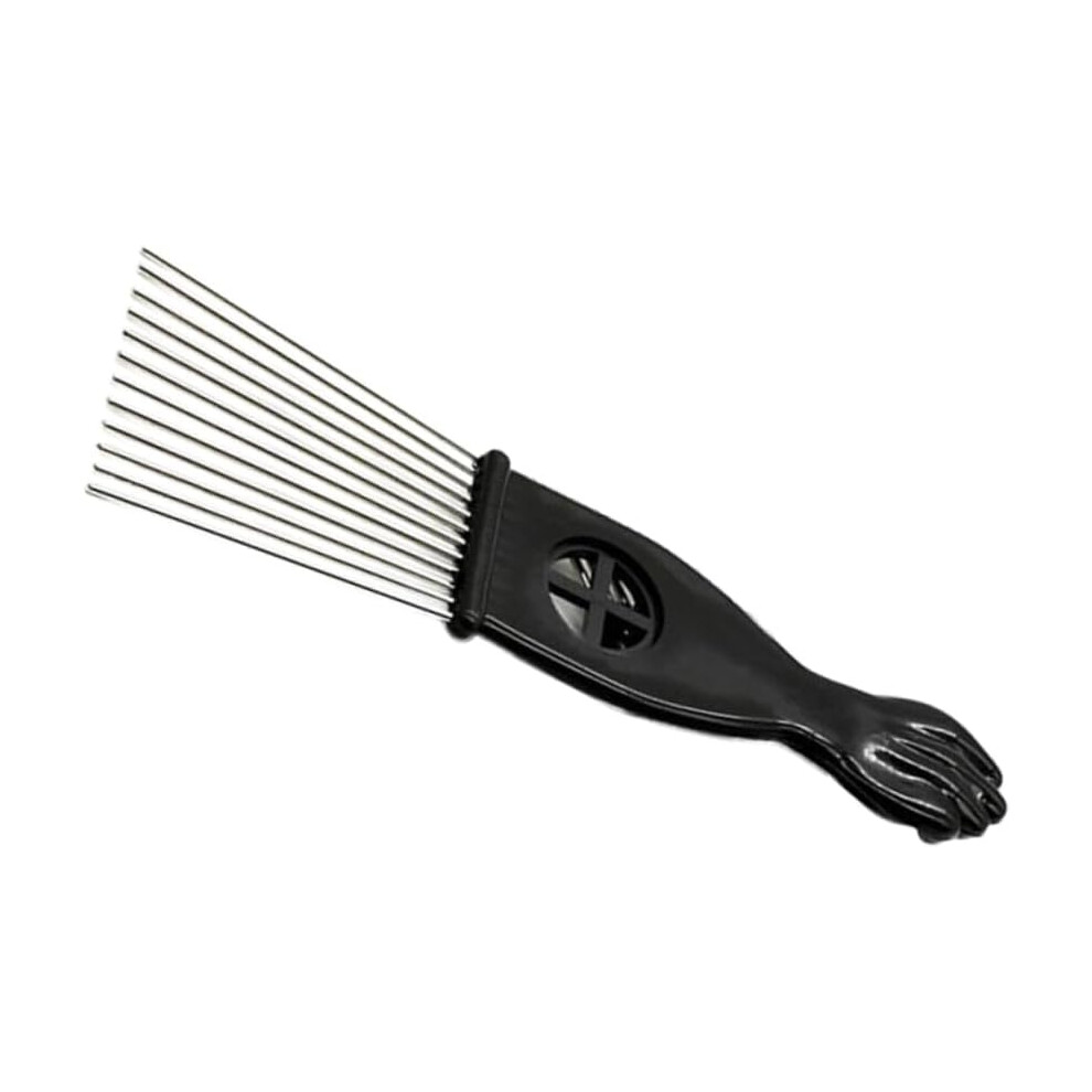 Hkhbjs Wide Tooth Comb Rake Slick Styling Hair Brush For Detangling Thick Hair Black Plastic Handle