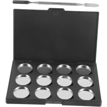 12-teiliges Set leerer, wiederverwendbarer magnetischer Lidschattenpaletten mit Lidschattenschale