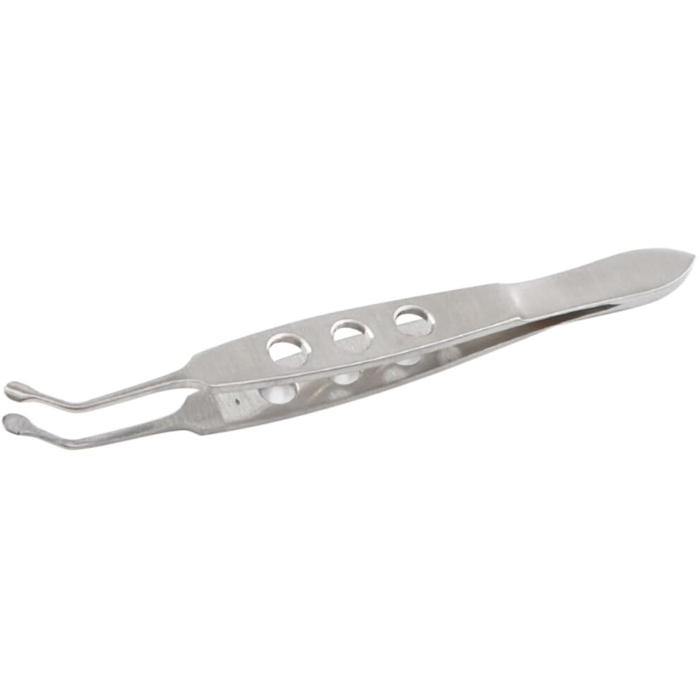 Hkhbjs Silver Stainless Steel Eyelid Tweezers 3X4 Meibomian Gland Expressor Tool For Women Eyelid Massage Forceps For Dry Eyes