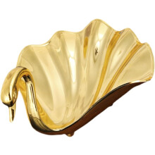 Vassoio da scrivania per caramelle e snack, design decorativo unico con effetto animale dorato.