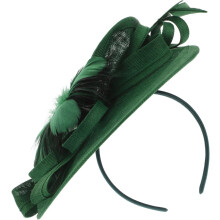 Elegant Plume Flower Hairdress pentru femei Fascinator Headband Accesorii de păr Pălării mici Clips de păr