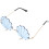 Oculos de sol pendentes padrão Shell, óculos de design irregular Shell azul para mulheres, 1