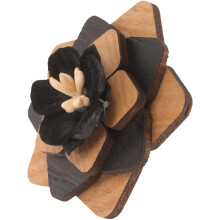 Anstecknadel aus Holz, fünfzackiger Stern, handgefertigt, für Damen und Herren, modisches Accessoire für Anzug und Jacke