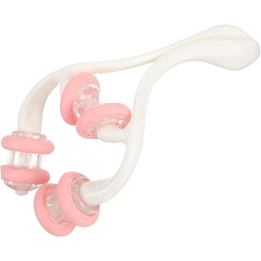 Hkhbjs Pink Handheld Leg And Forearm Massager Roller With Deep Tissue Massage Balls